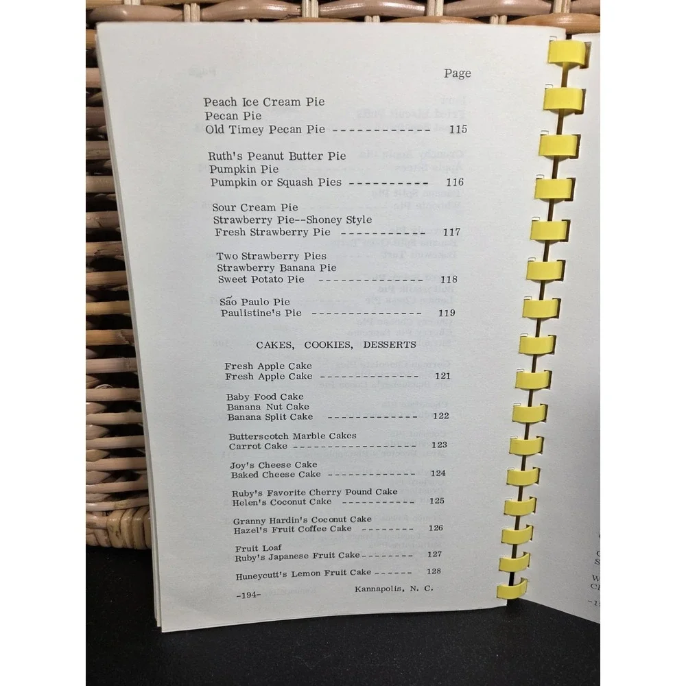 Ben Avenue Free Will Baptist Church Cookbook Kannapolis NC 1978 Missionaries - Picture 16 of 16